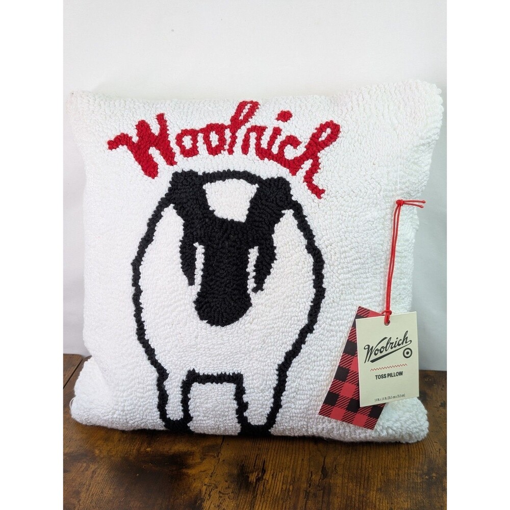 New Woolrich Target Textured Sheep Square Toss Pillow 14x14 NWT Limited Edition